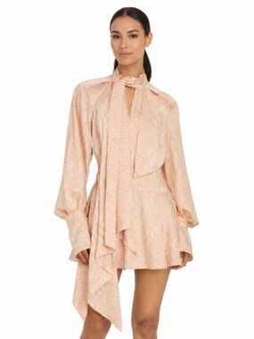 NWT Acler Bradley Cobra Wrap Long Sleeve Mini Dress